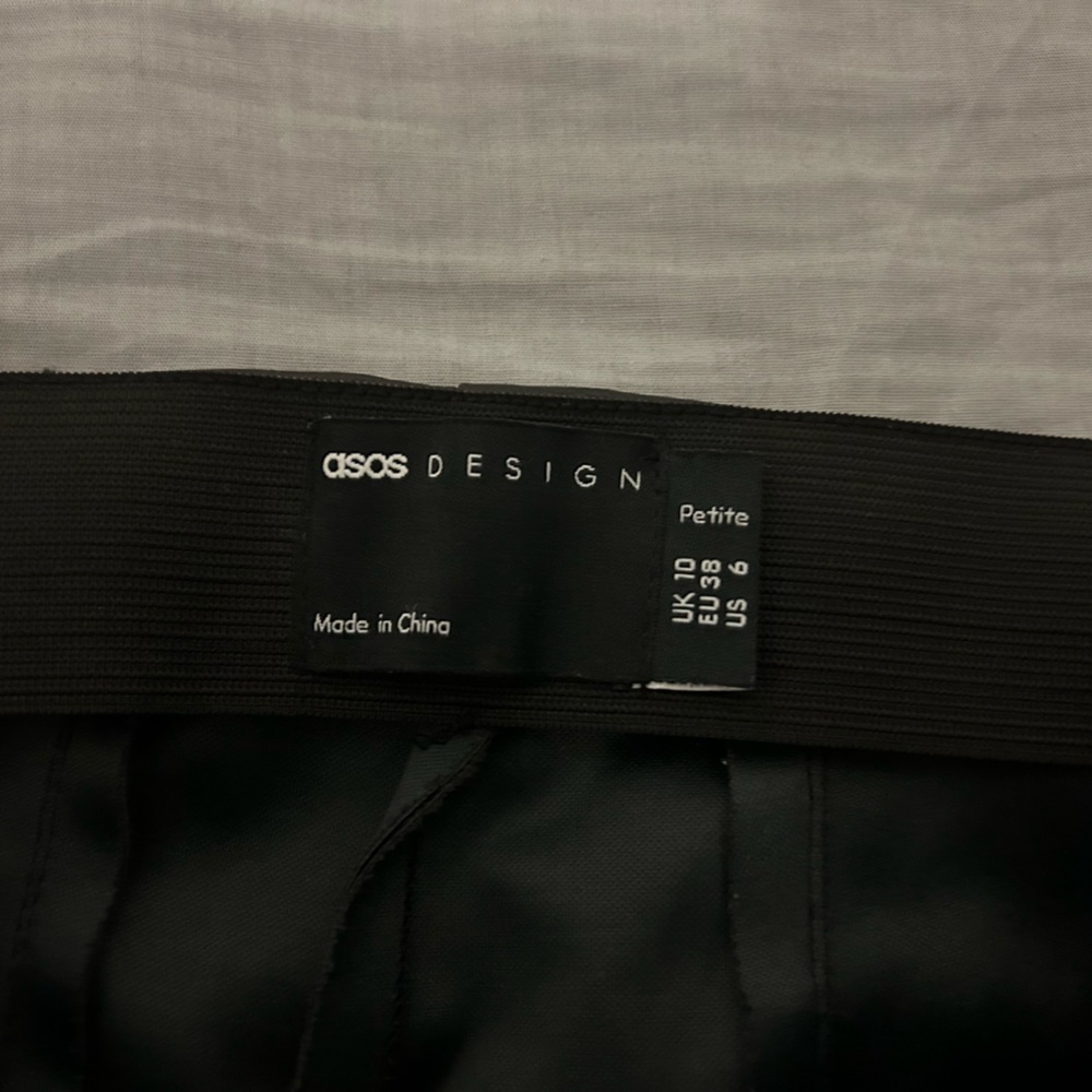 ASOS D E S I G N, faux leather high rise leggings with zipper at the side